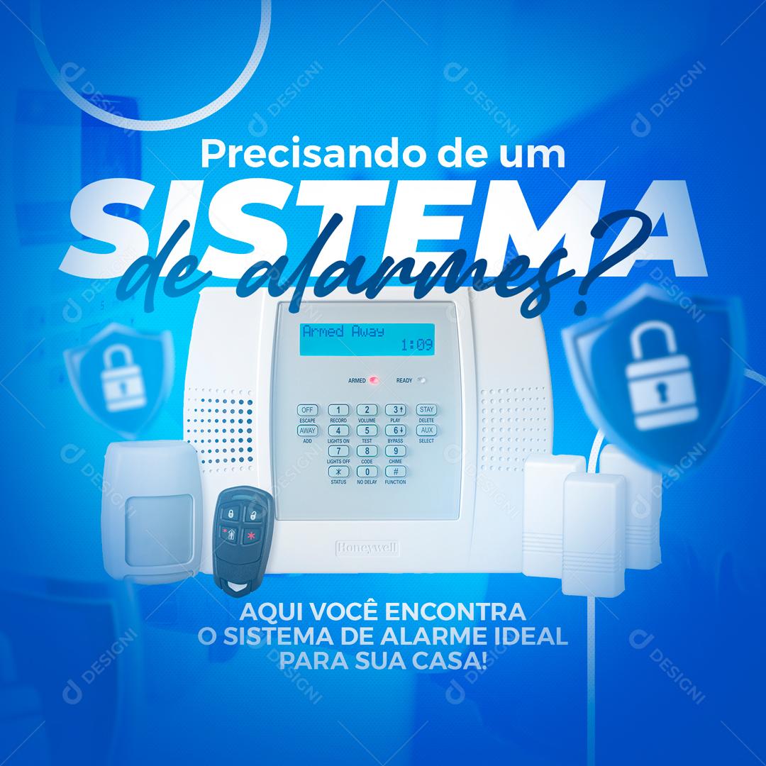 Precisando De Um Sistema De Alarmes Aqui Você Encontra Social Media PSD Editável