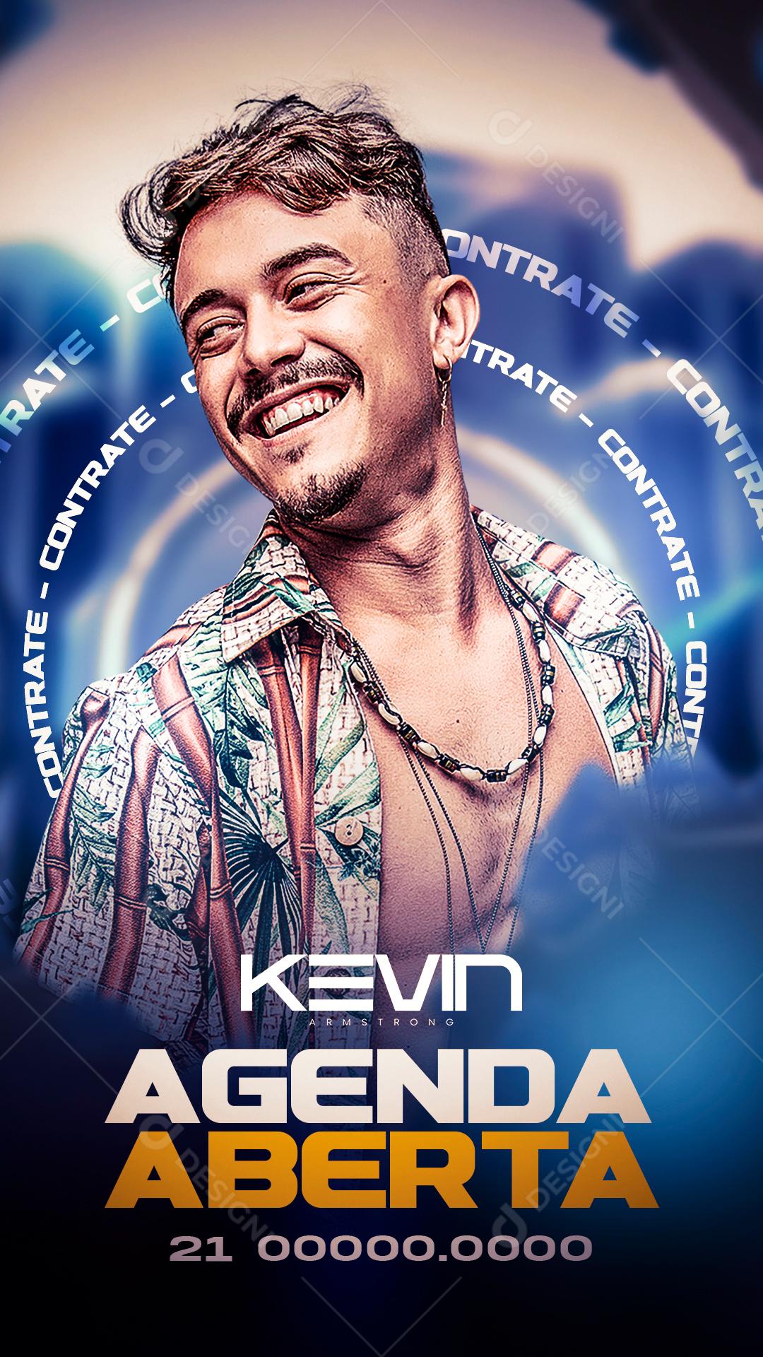 Flyer Kevin Agenda Semanal Aberta Social Media PSD Editável