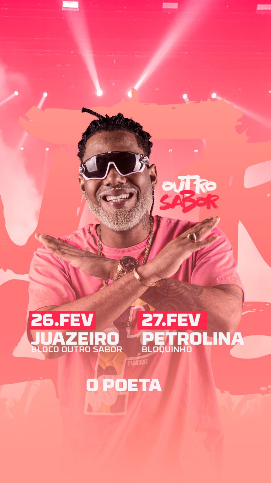 Flyers O Poeta Outro Sabor Agenda Social Media PSD Editável