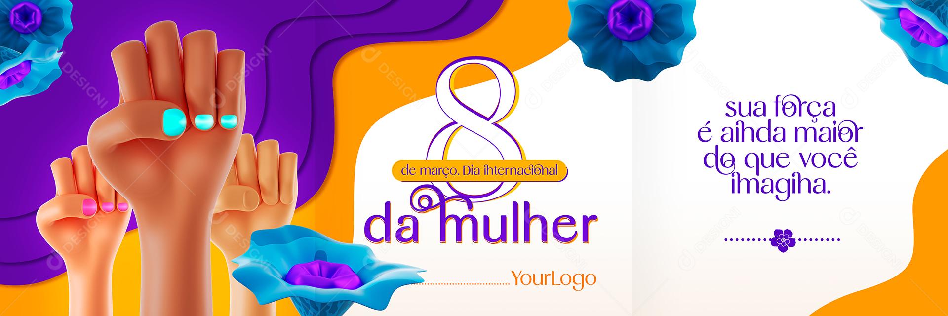 Social Media Carrossel 8 De Março Dia Internacional Da Mulher PSD Editável