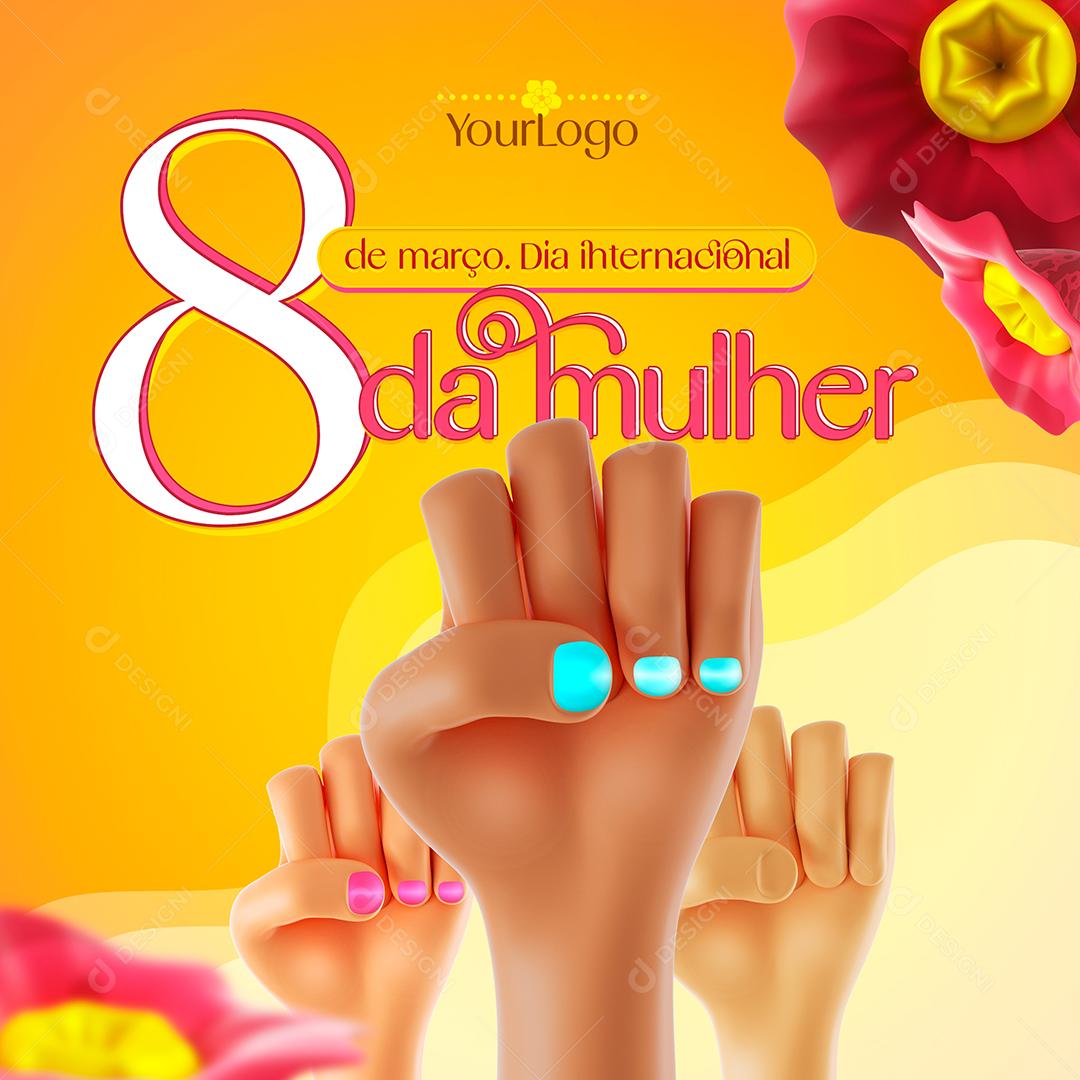 Social Media Dia Internacional Da Mulher 8 De Março PSD Editável