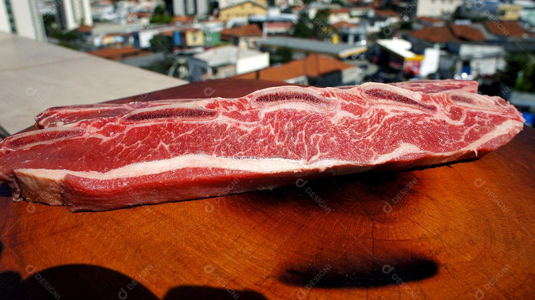 Foto Assado de Tira Bife Grelhado na Grelha Carne na do Boi