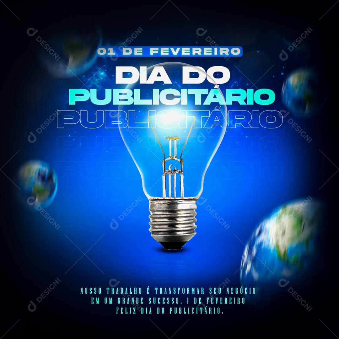 Dia do Publicitário Nosso Trabalho é Transforma Seu Negócio Social Media PSD Editável
