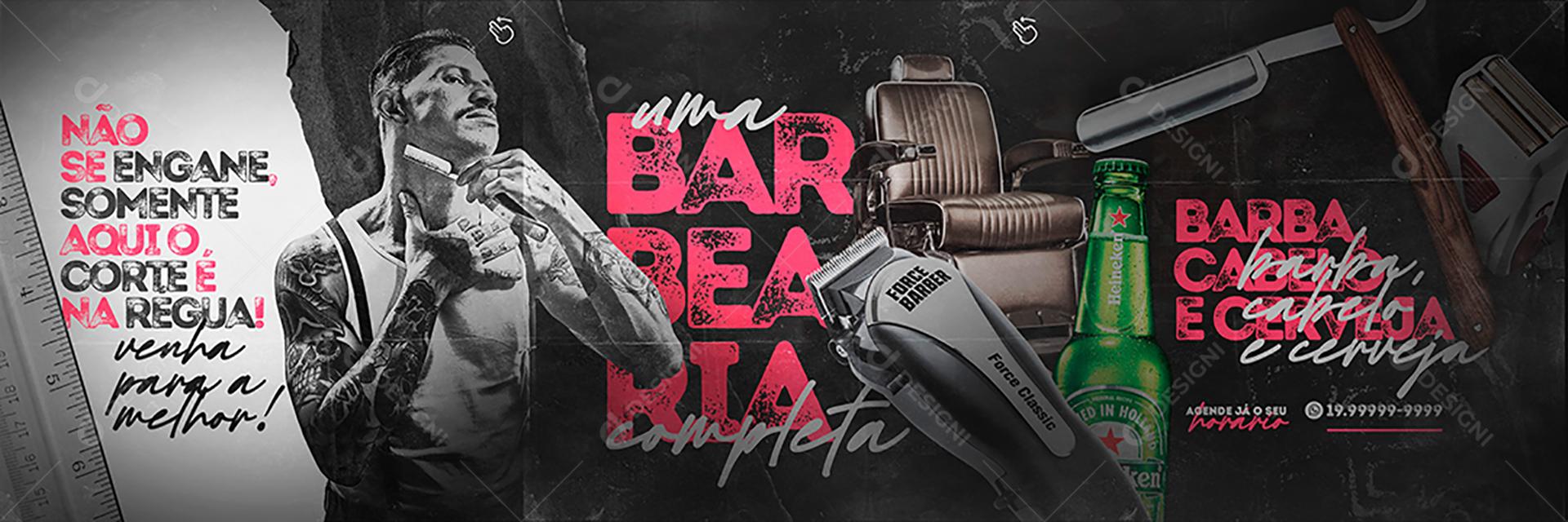 Social Media Não Se Engane Somente Aqui O Corte É Na Régua Barbearia Carrossel PSD Editável
