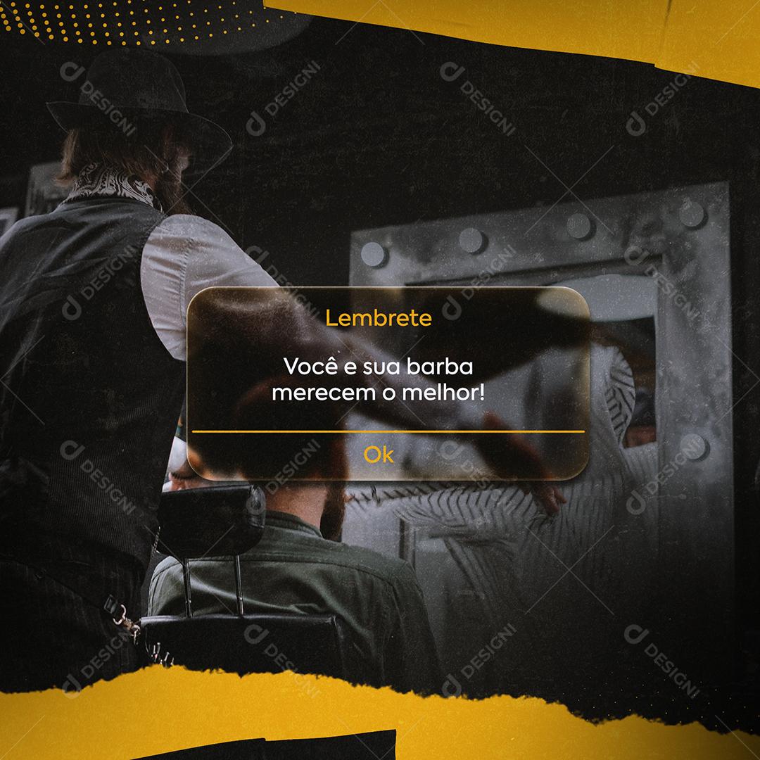 Social Media Você E Sua Barba Merecem O Melhor Barbearia PSD Editável