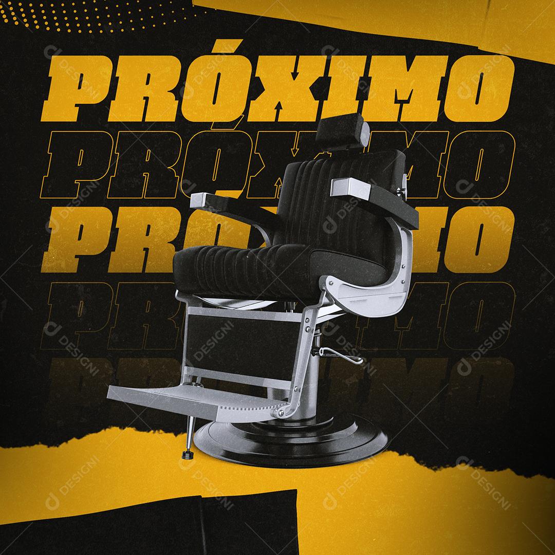 Barbearia Próximo Social Media PSD Editável