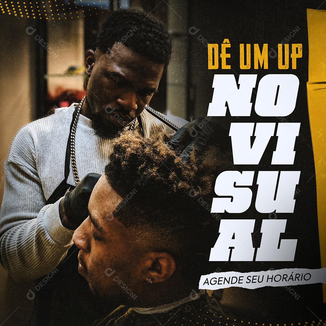 Social Media Dê Um Up No Visual Barbearia PSD Editável