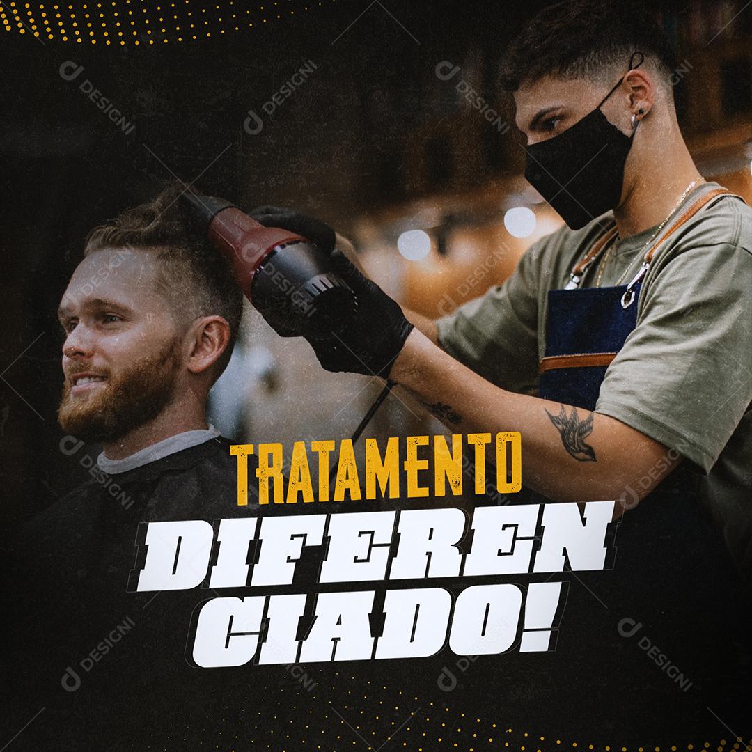 BarbeariaTratamento Diferente Ciado Social Media PSD Editável