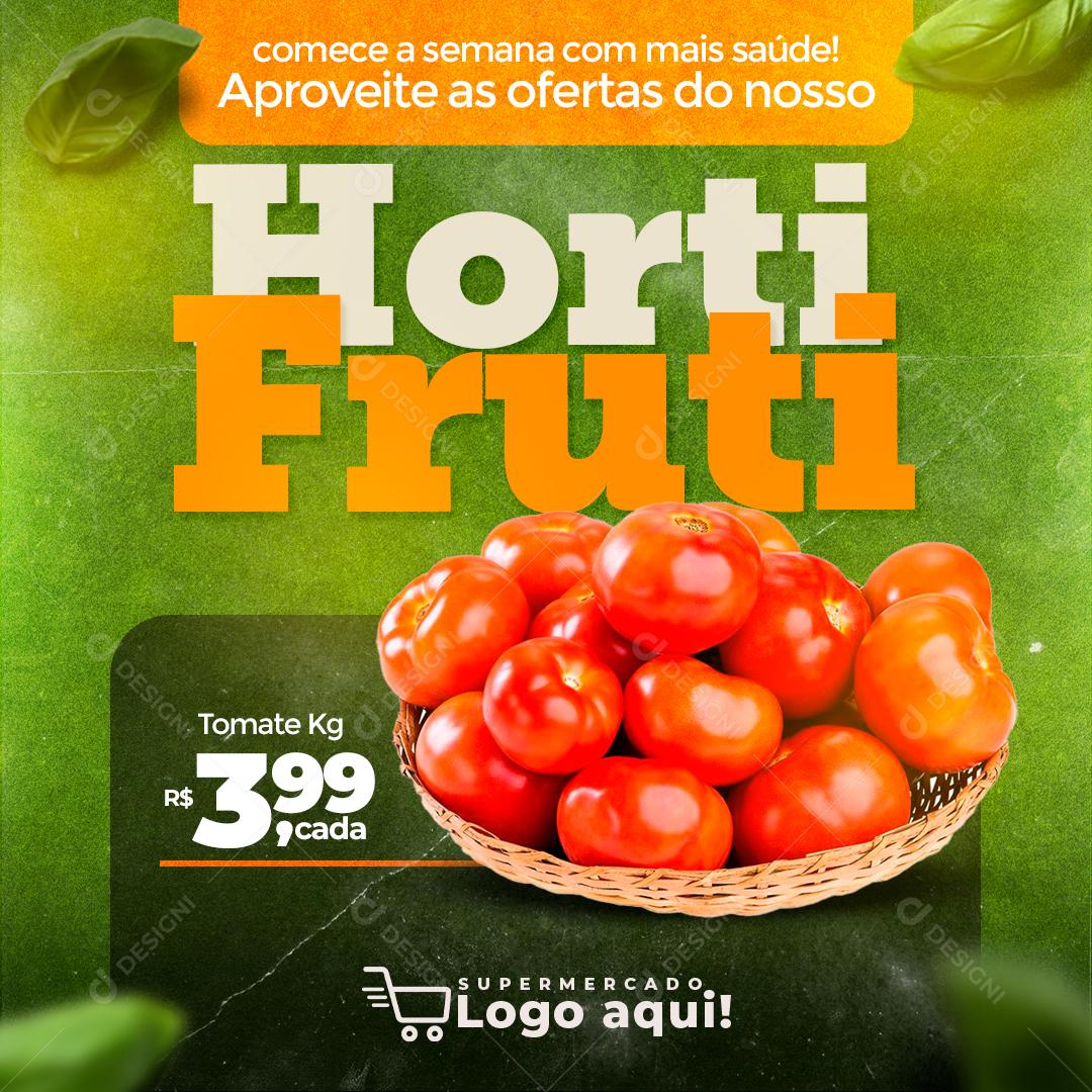 Social Media Hortifruti Ofertas Super Mercado PSD Editável