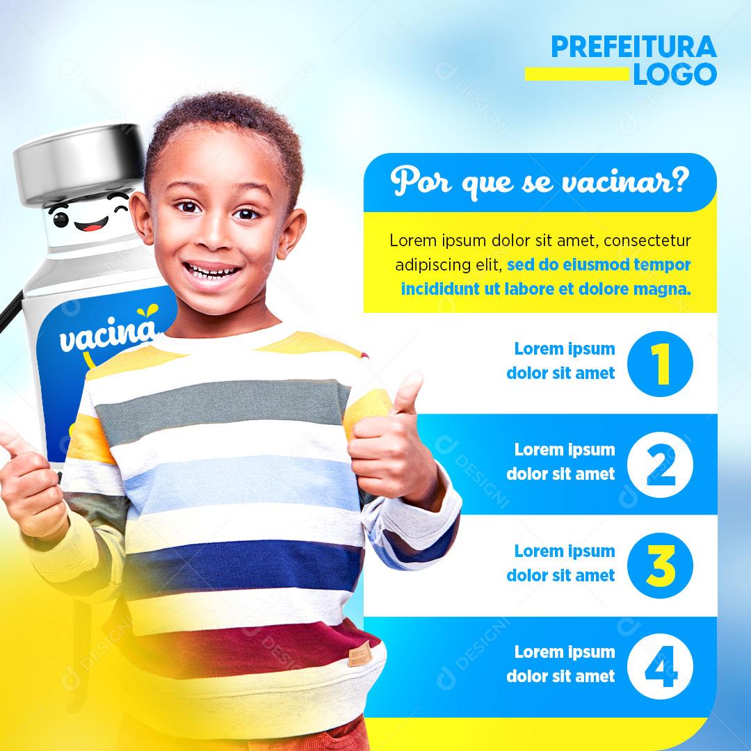 Por Que Se Vacinar Corona Vírus Social Media PSD Editável