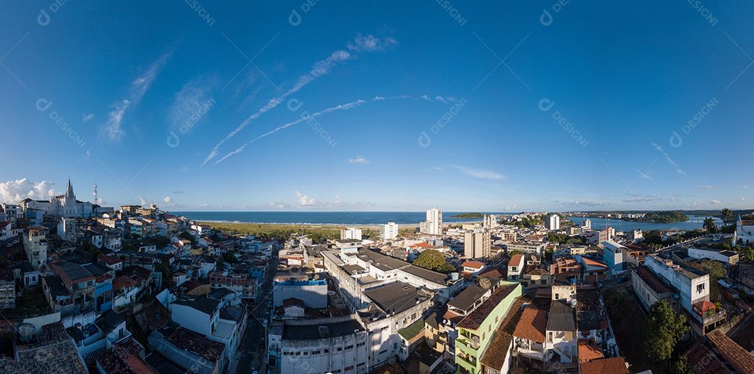 Vista Aérea Panorâmica da Cidade de Ilhéus Bahia Brasil Imagem JPG
