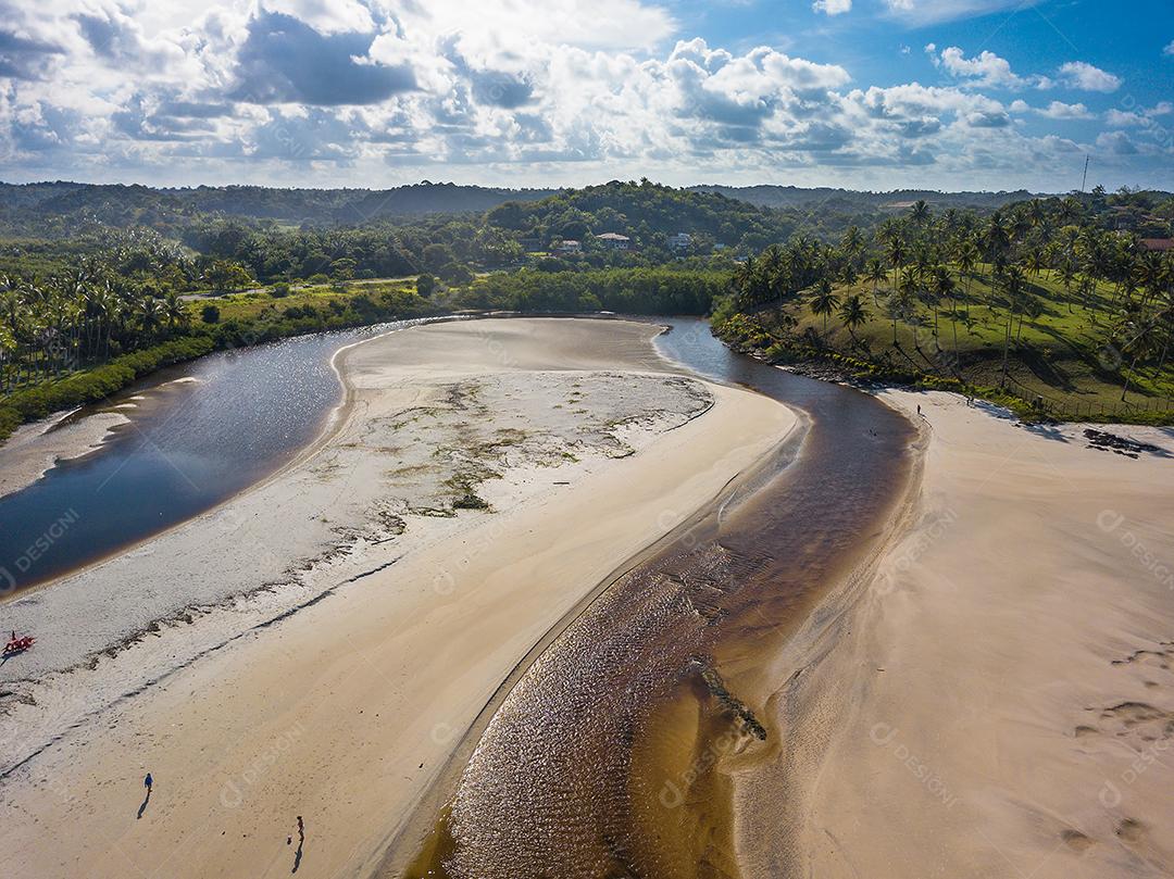 Foto Vista Aérea da Praia de Cururupe Em Ilhéus Bahia Brasil