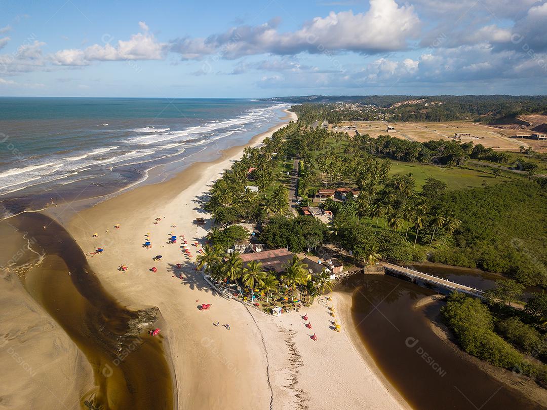 Foto Vista Aérea da Praia de Cururupe Em Ilhéus Bahia Brasil