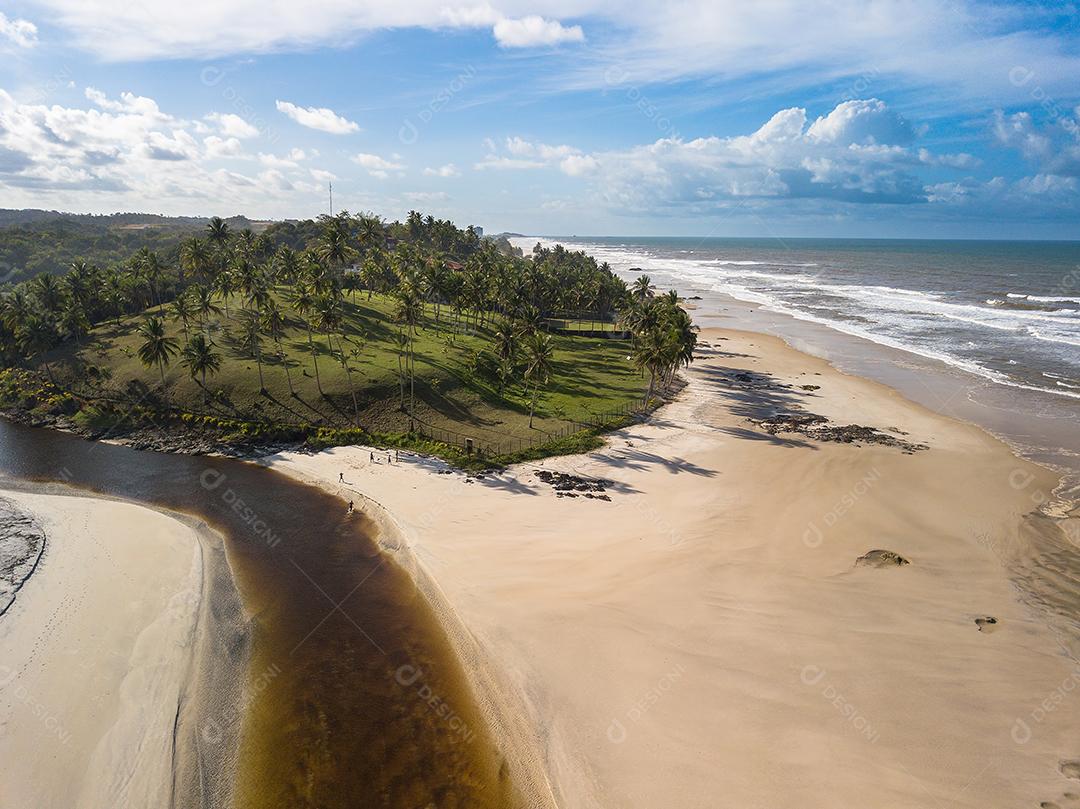 Foto Vista Aérea da Praia de Cururupe Em Ilhéus Bahia Brasil