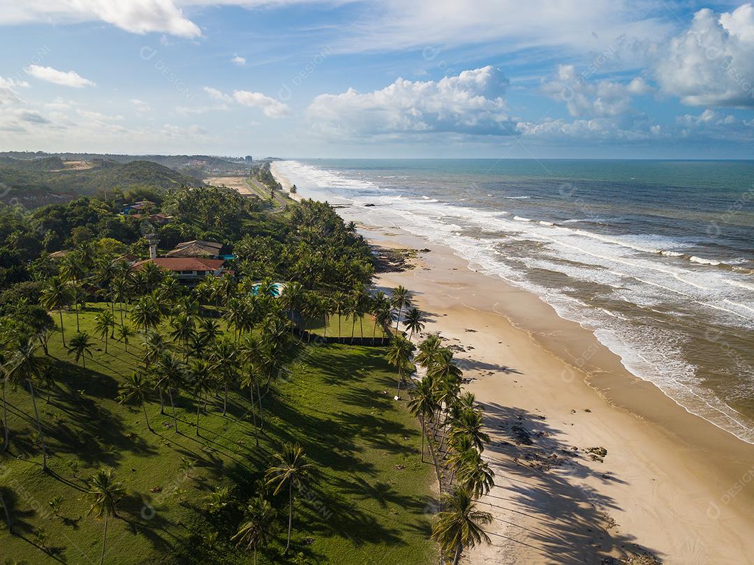 Foto Vista Aérea da Praia de Cururupe Em Ilhéus Bahia Brasil