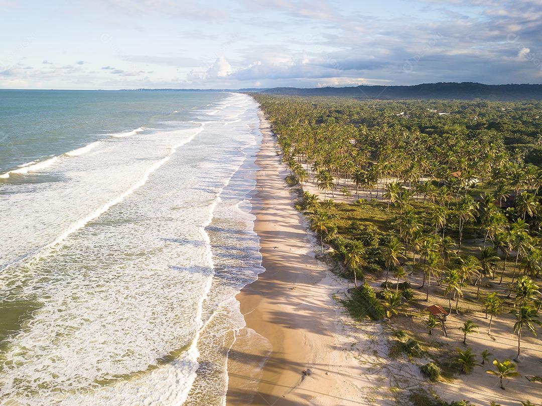 Foto Vista Aérea da Praia de Cururupe Em Ilhéus Bahia Brasil
