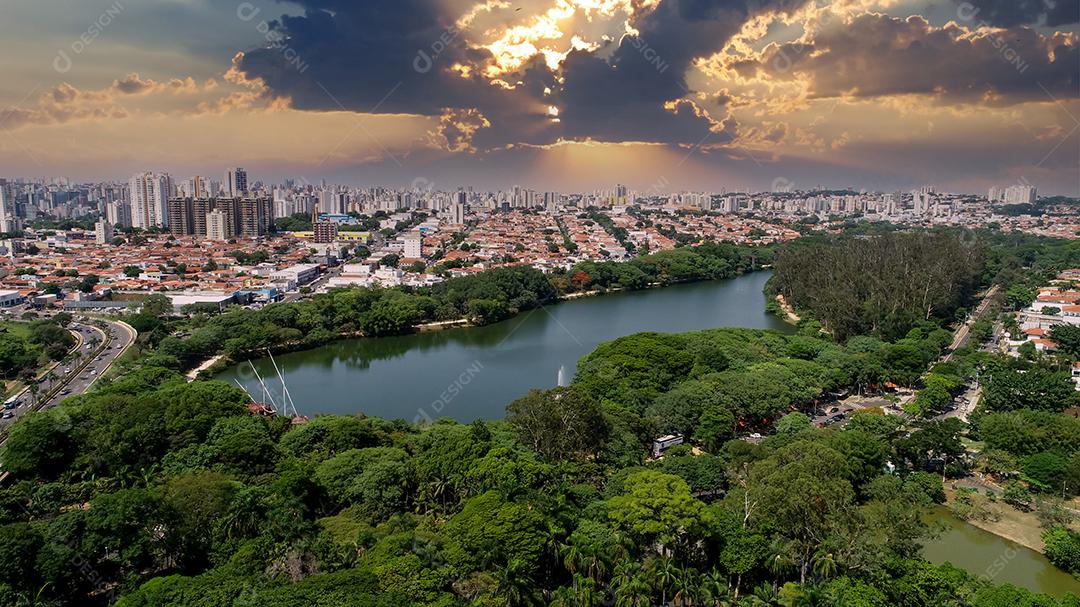 Lagoa do Taquaral Em Campinas Vista de Cima Parque Portugal Imagem JPG