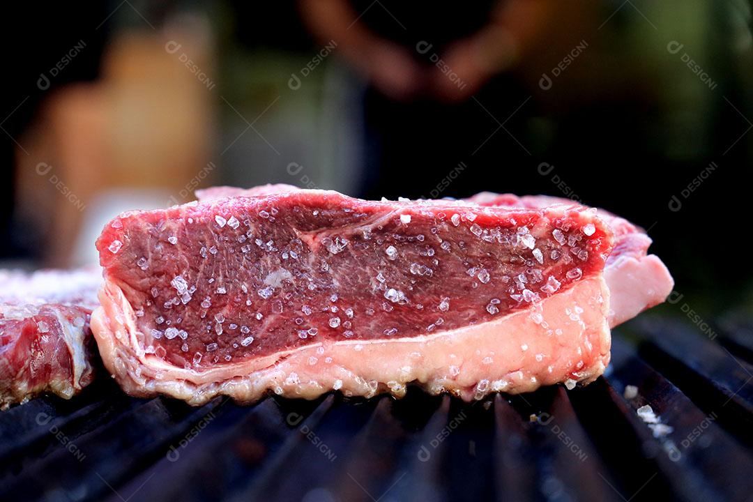 Picanha crua Churrasco de bife tradicional no Brasil Fatias de Picanha Imagem JPG