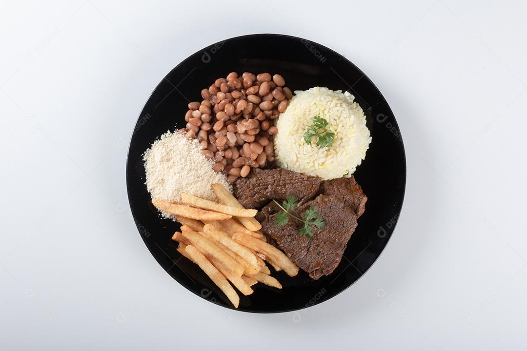 Prato de Comida Brasileira Com Vista Superior Imagem JPG