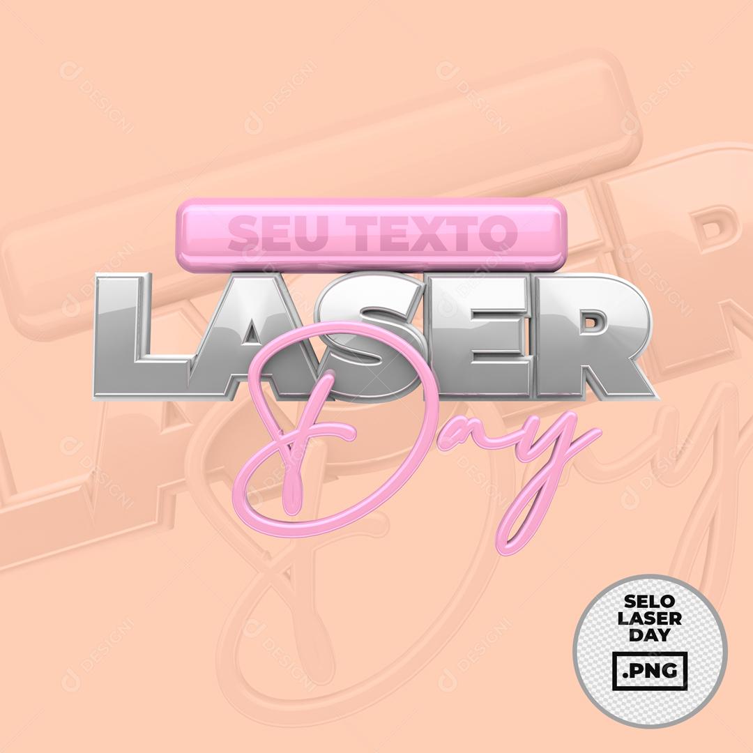 Selo 3D Para Composição lazer Day Seu Dia PSD Editável
