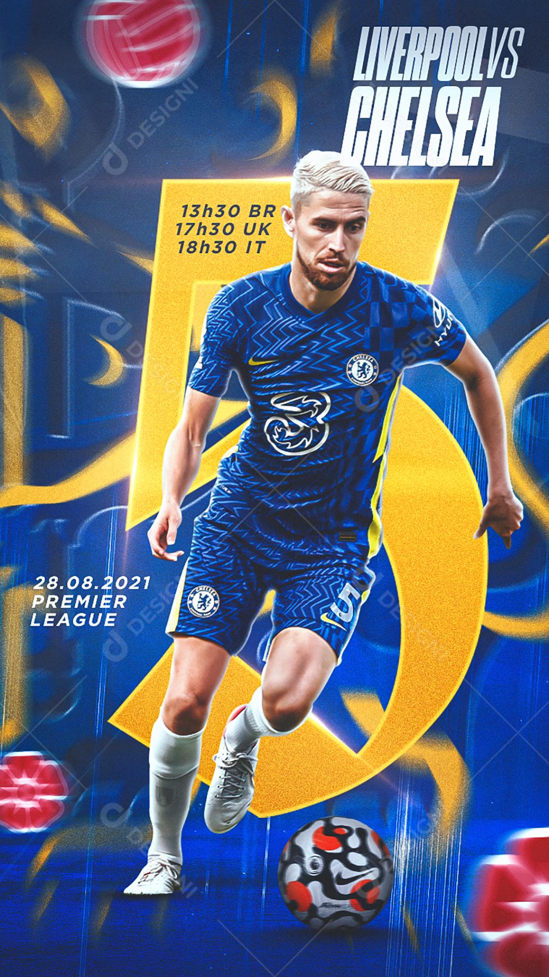 Social Media Futebol Jogador Jorginho PSD Editável