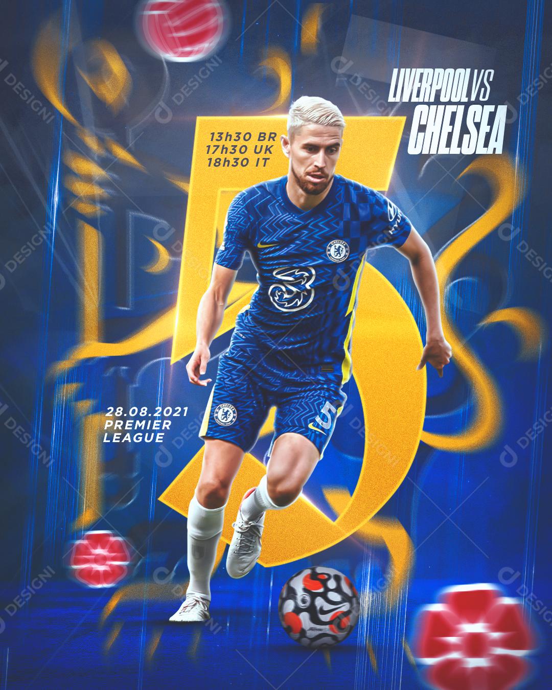 Social Media Futebol Jogador Jorginho PSD Editável