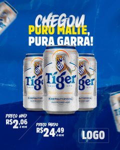 Chegou A Puro Malte Pura Garra Social Media PSD Editável