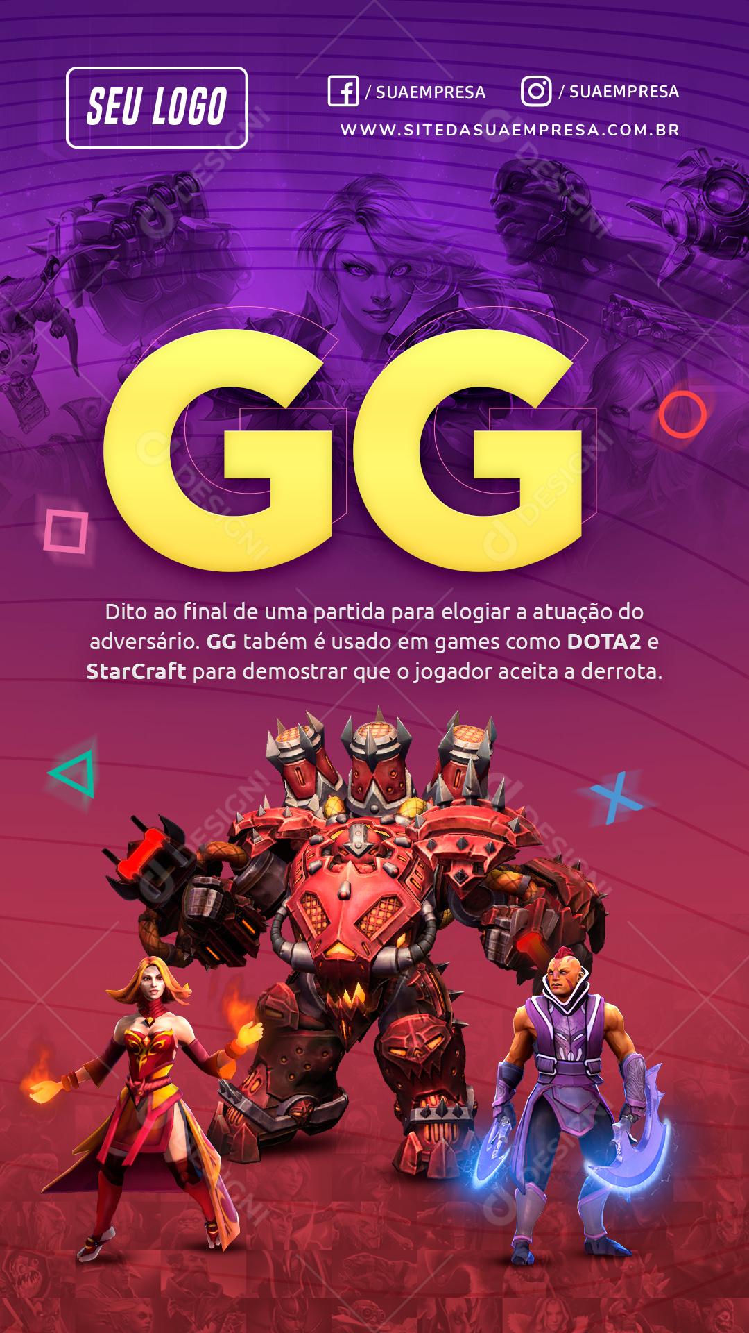 GG Dita Ao Final Da Partida Para Elogiar A Atuação Do Adversário Social Media PSD Editável