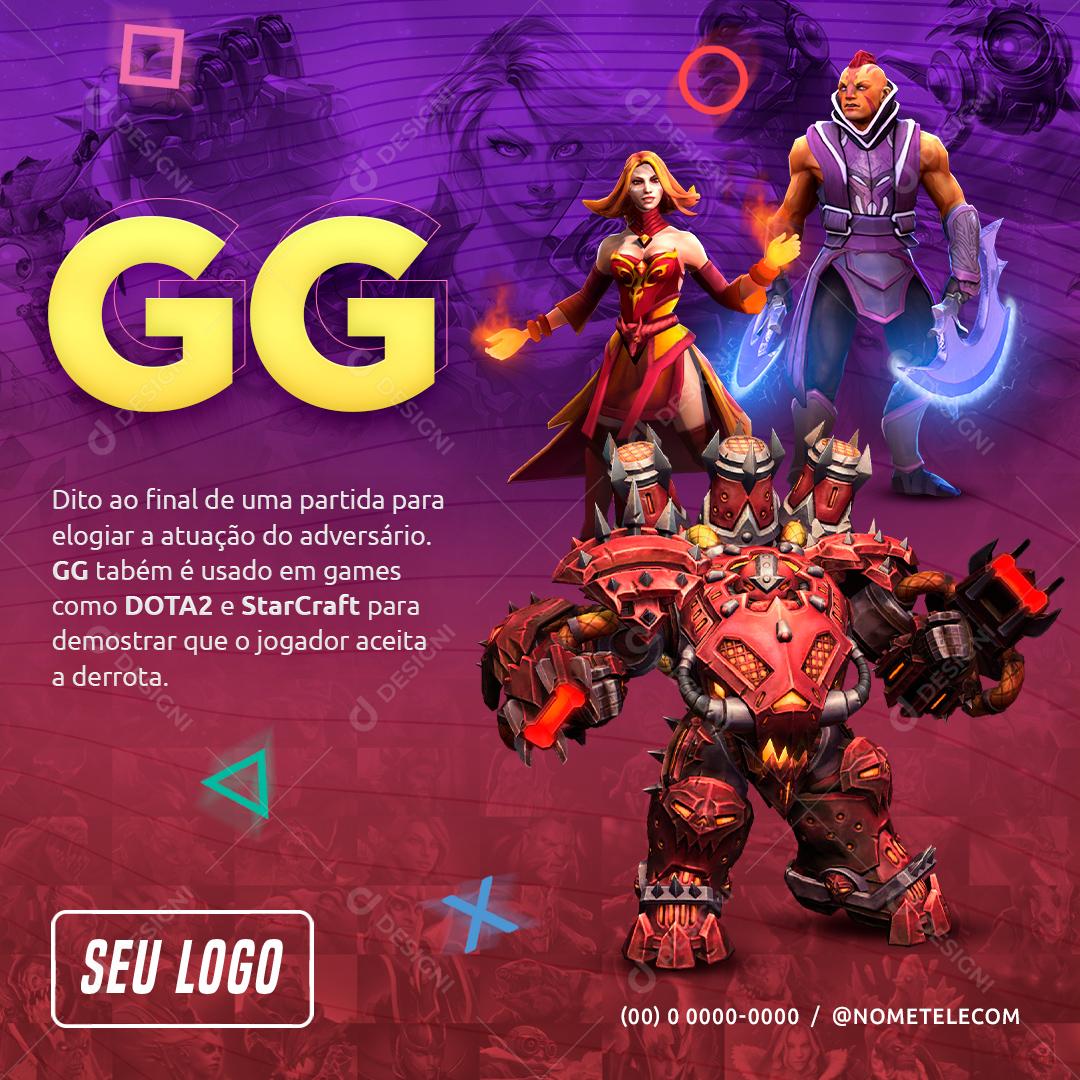 GG Dita Ao Final Da Partida Para Elogiar A Atuação Do Adversário Social Media PSD Editável