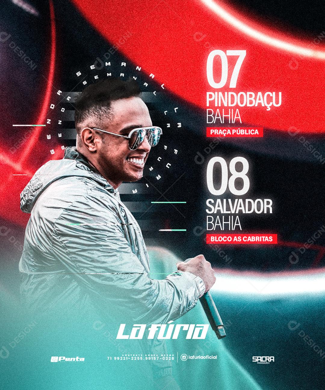 Social Media La Fúria Agendas Flyers PSD Editável