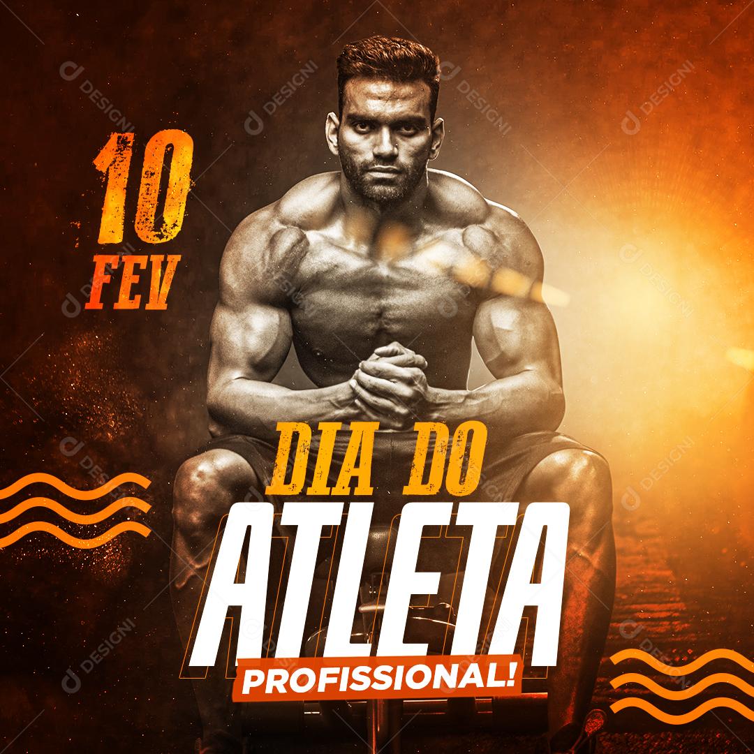 10 De Fevereiro Dia Do Atleta Profissional Social Media PSD Editável