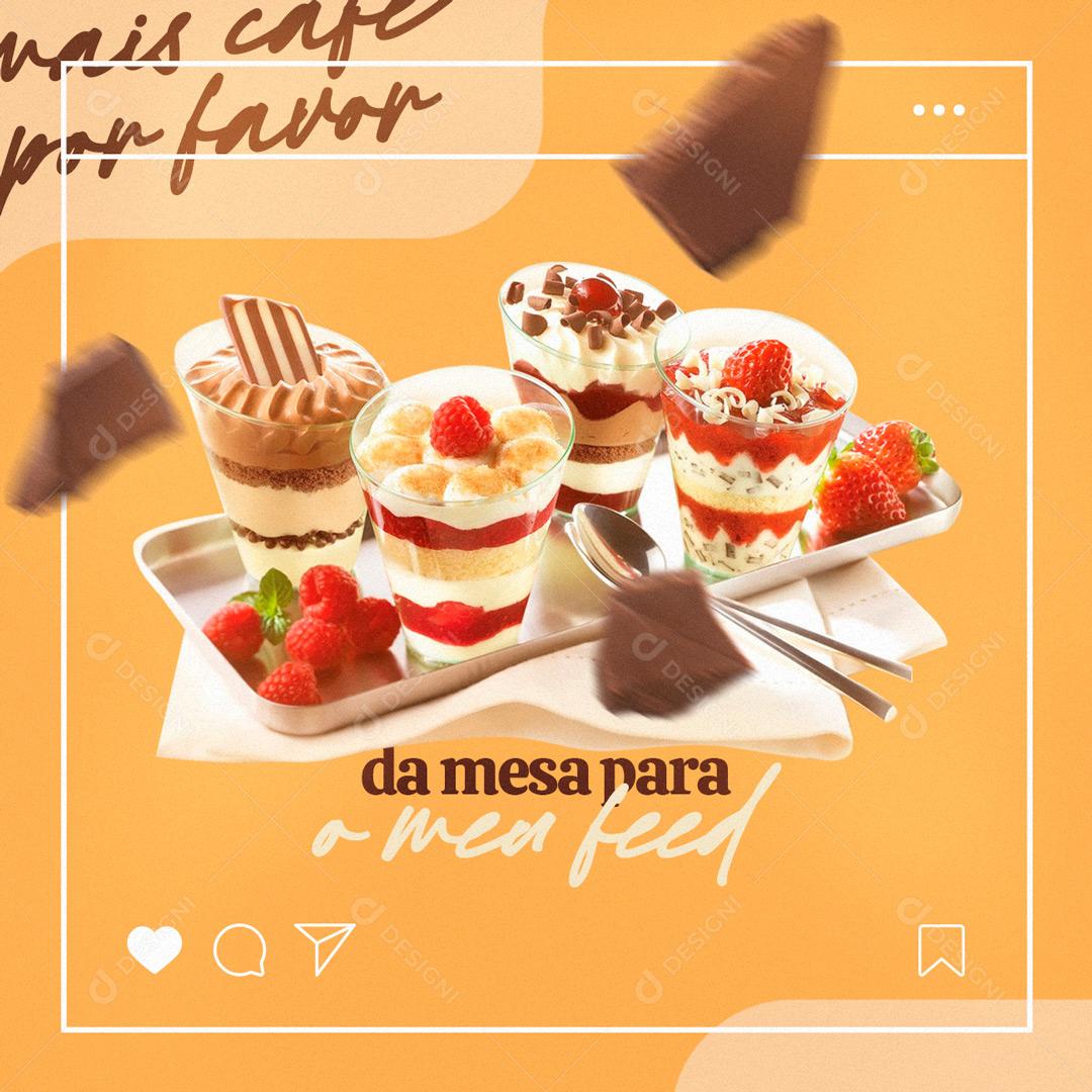 Social Media Da Mesa Para O Meu Feed Padaria 007PSD Editável