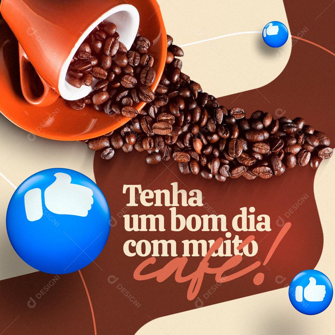 Social Media Tenha Um Bom Dia Com Muito Café Padaria 006PSD Editável