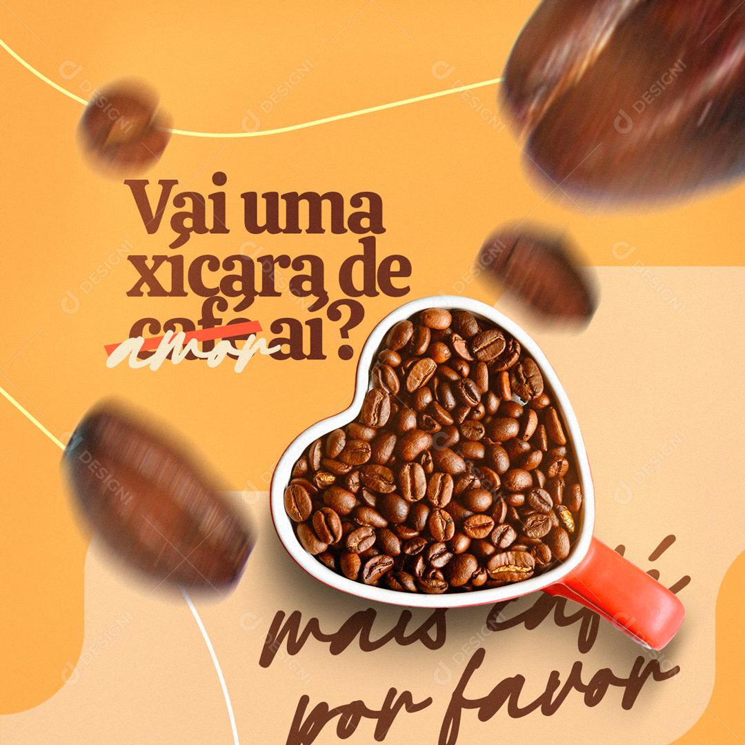 Social Media Vai Uma Xícara De Café Ai Padaria PSD Editável