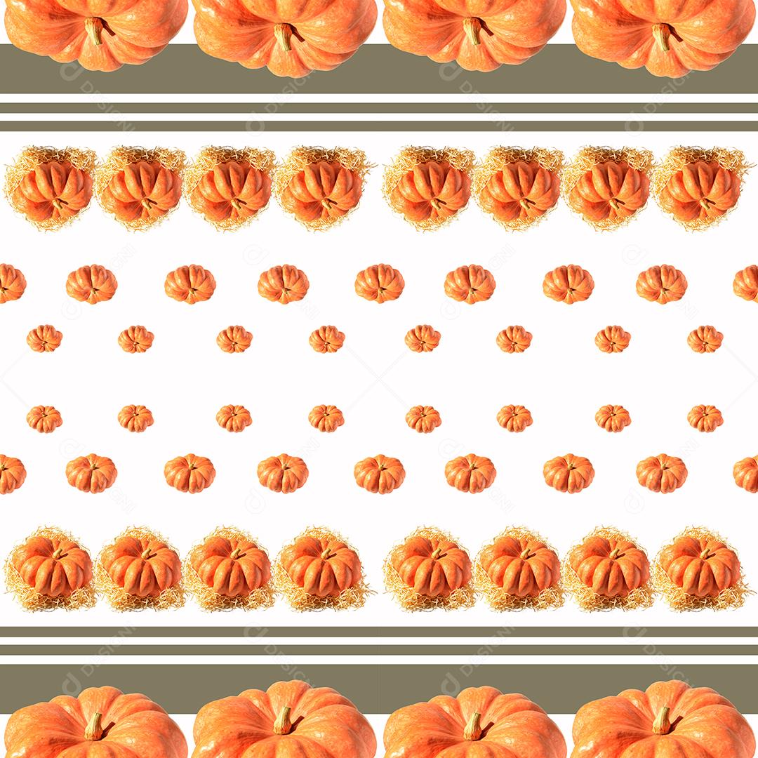pattern padrão ilustração de estampa de abóboras moranga madura