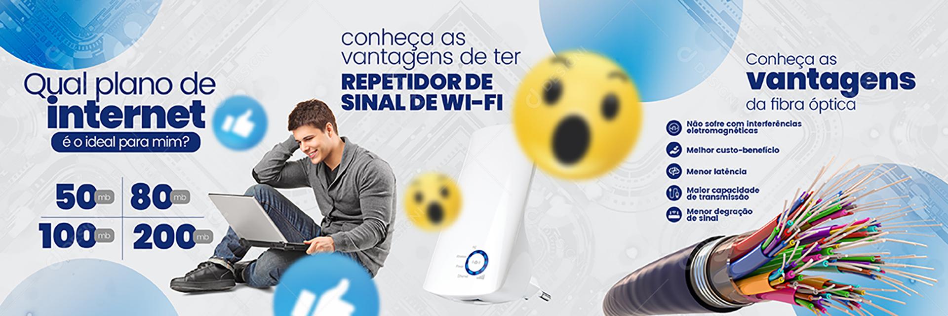Social Media Qual Plano De Internet Carrossel Provedor De Internet PSD Editável