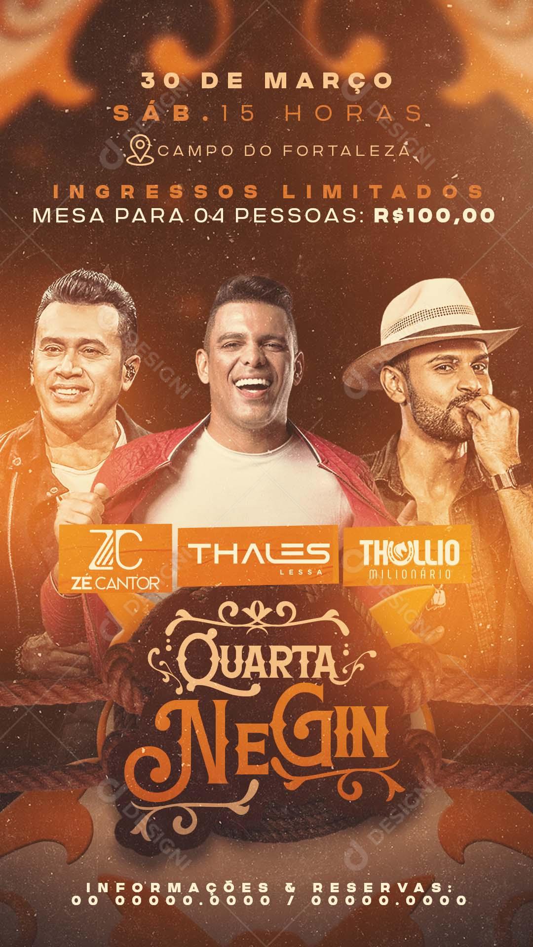 Social Media Quarta Negin Agenda Flyers PSD Editável