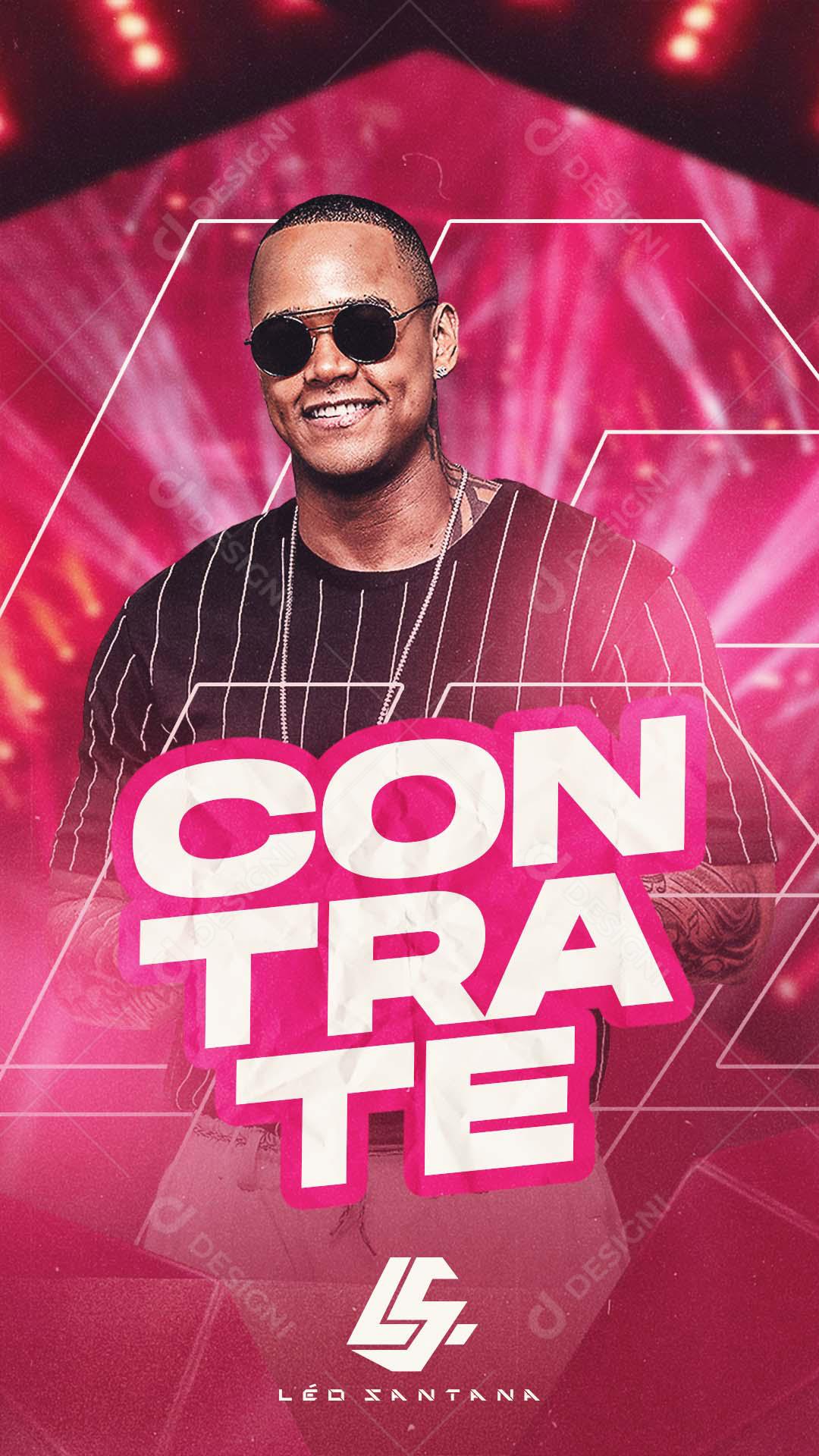 Social Media Contrate Léo Santana Flyers PSD Editável