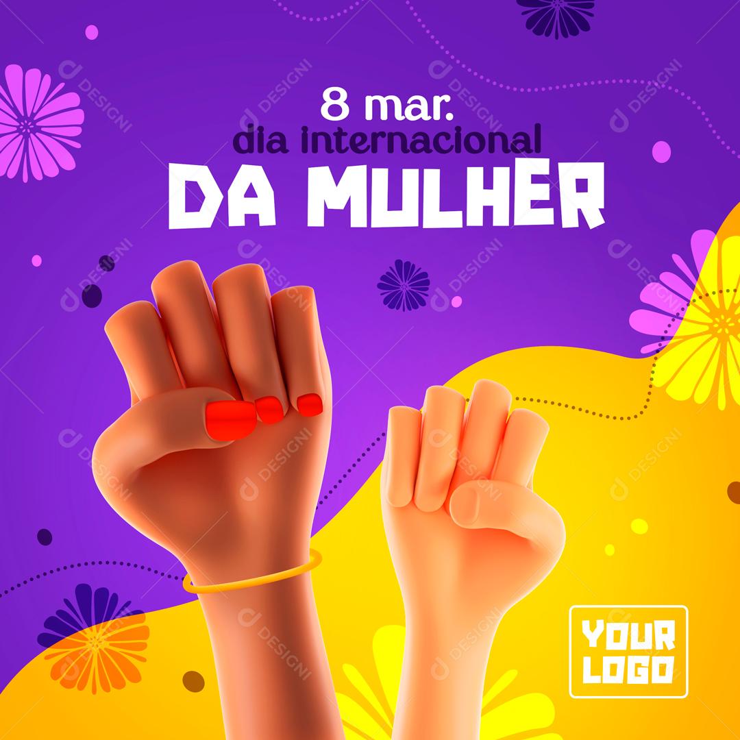 8 De Março Dia Internacional Da Mulher Social Media PSD Editável