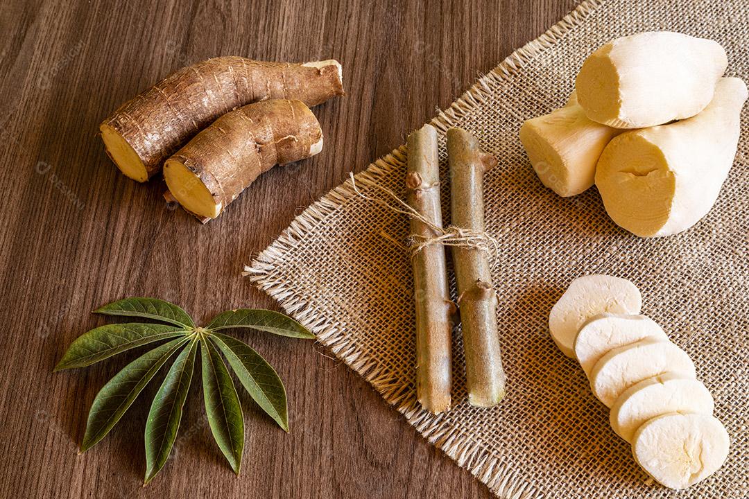 Fotos Mandioca, também chamada de mandioca balinghoy, mogo, mandioca