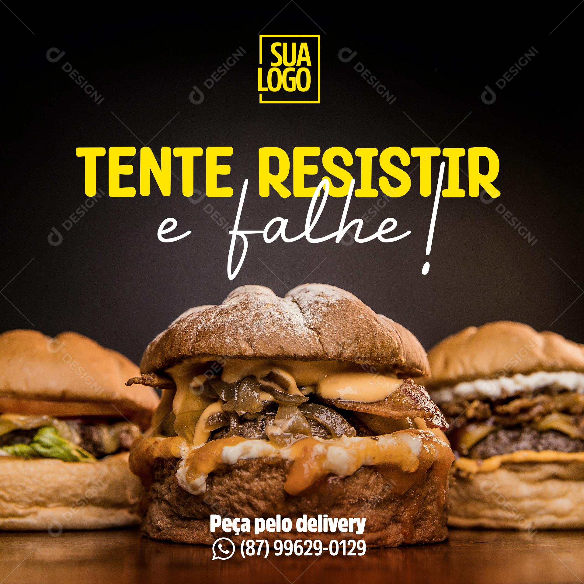 Tente Resistir A Falhe Social Media PSD Editável