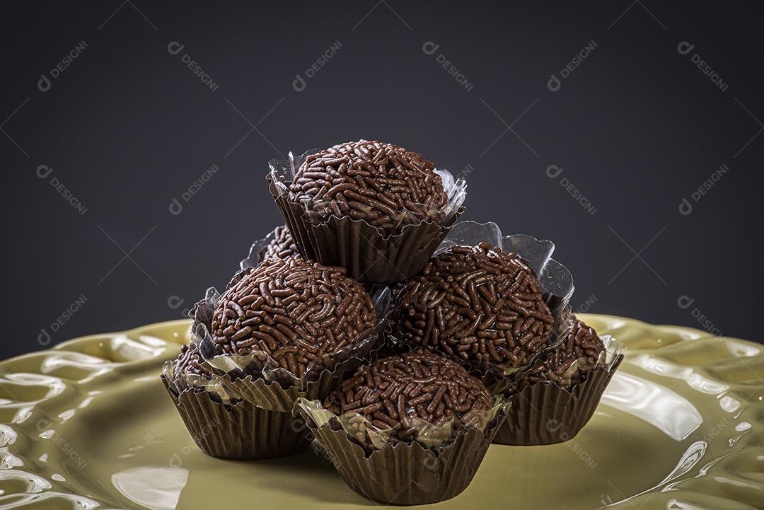 Brigadier. Typical Brazilian sweet. Many types of brigadistas JPG