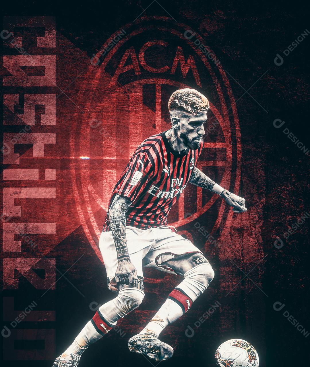 Social Media Futebol Jogador Samu Castillejo PSD Editável