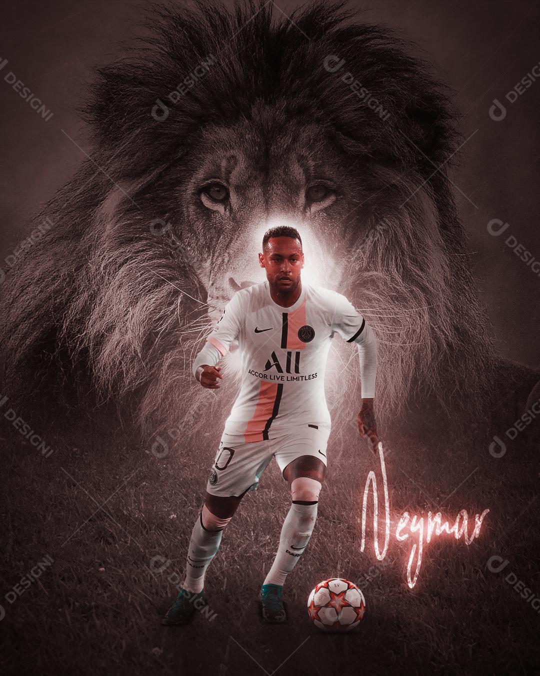 Social Media Futebol Jogador Neymar PSD Editável