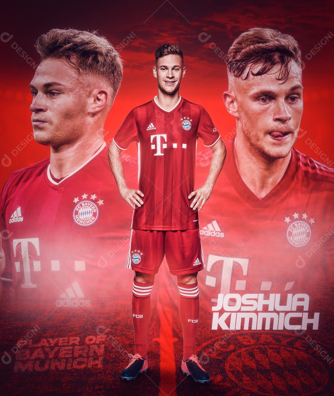 Social Media Futebol Jogador Joshua Kimmick PSD Editável