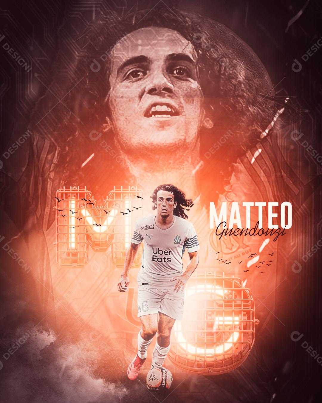 Social Media Futebol Jogador Guendouzi PSD Editável