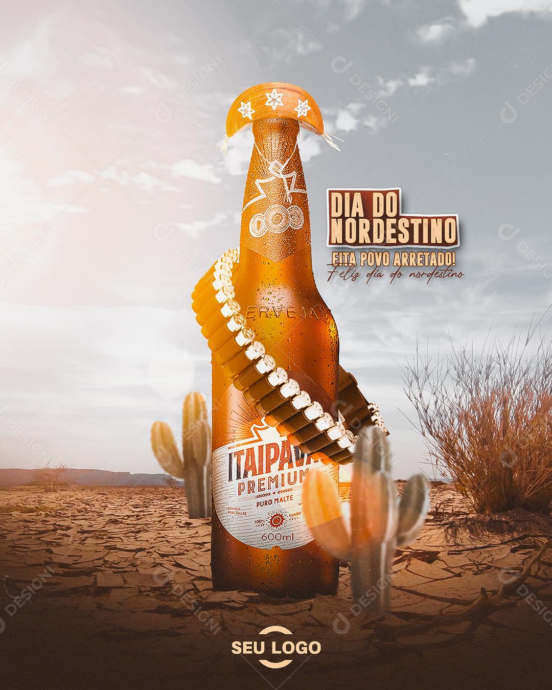 Social Media Dia do Nordestino Cerveja Itaipava PSD Editável