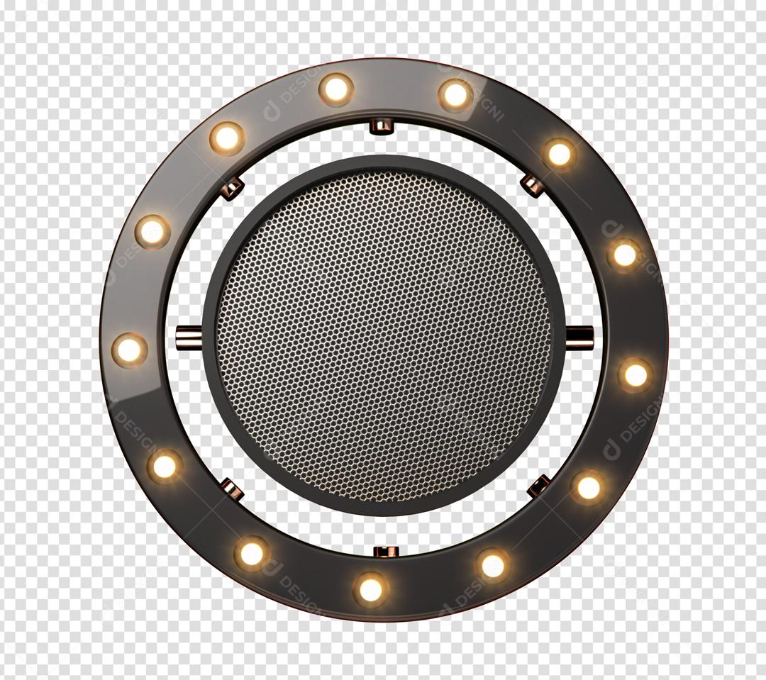 Painel Luminoso 3D Elemento Para Composição PSD Sem Fundo