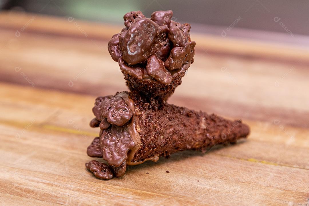 Cone trufado chocolate Imagem JPG