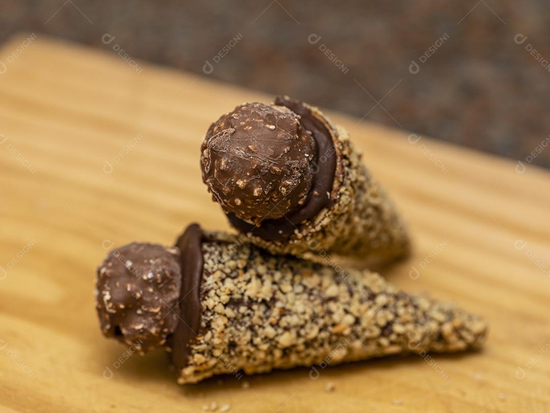 Cone trufado chocolate Imagem JPG